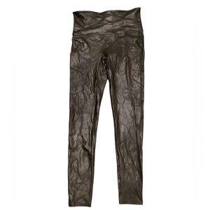 Spanks shape wear High-Waisted brown Shiny Leggings